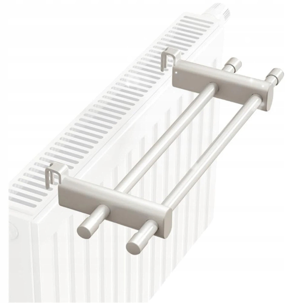 Levně Regulovatelná Sušák Na Oblečení Pro Radiátor 2 Tyče 50 CM Bílá