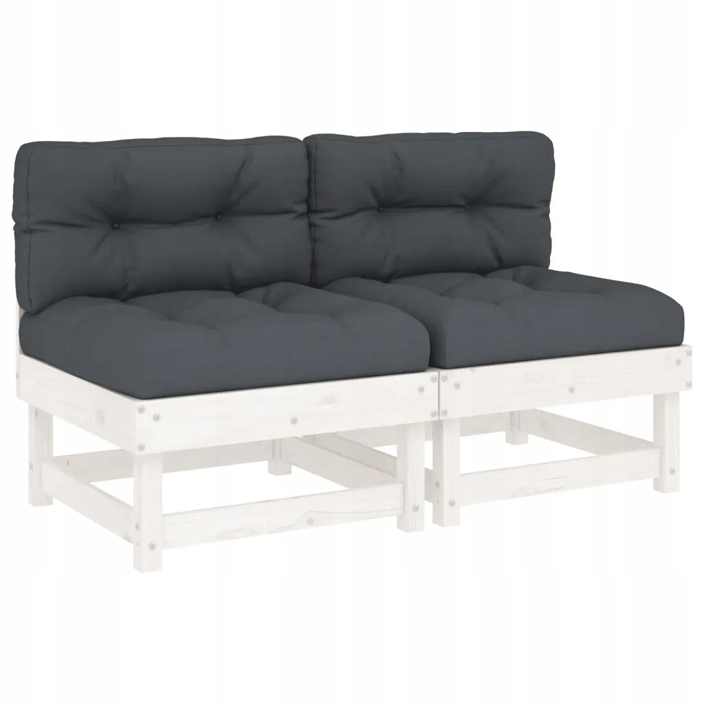 Set zahradního nábytku VidaXL dřevo vidaXL bílá 3 el.