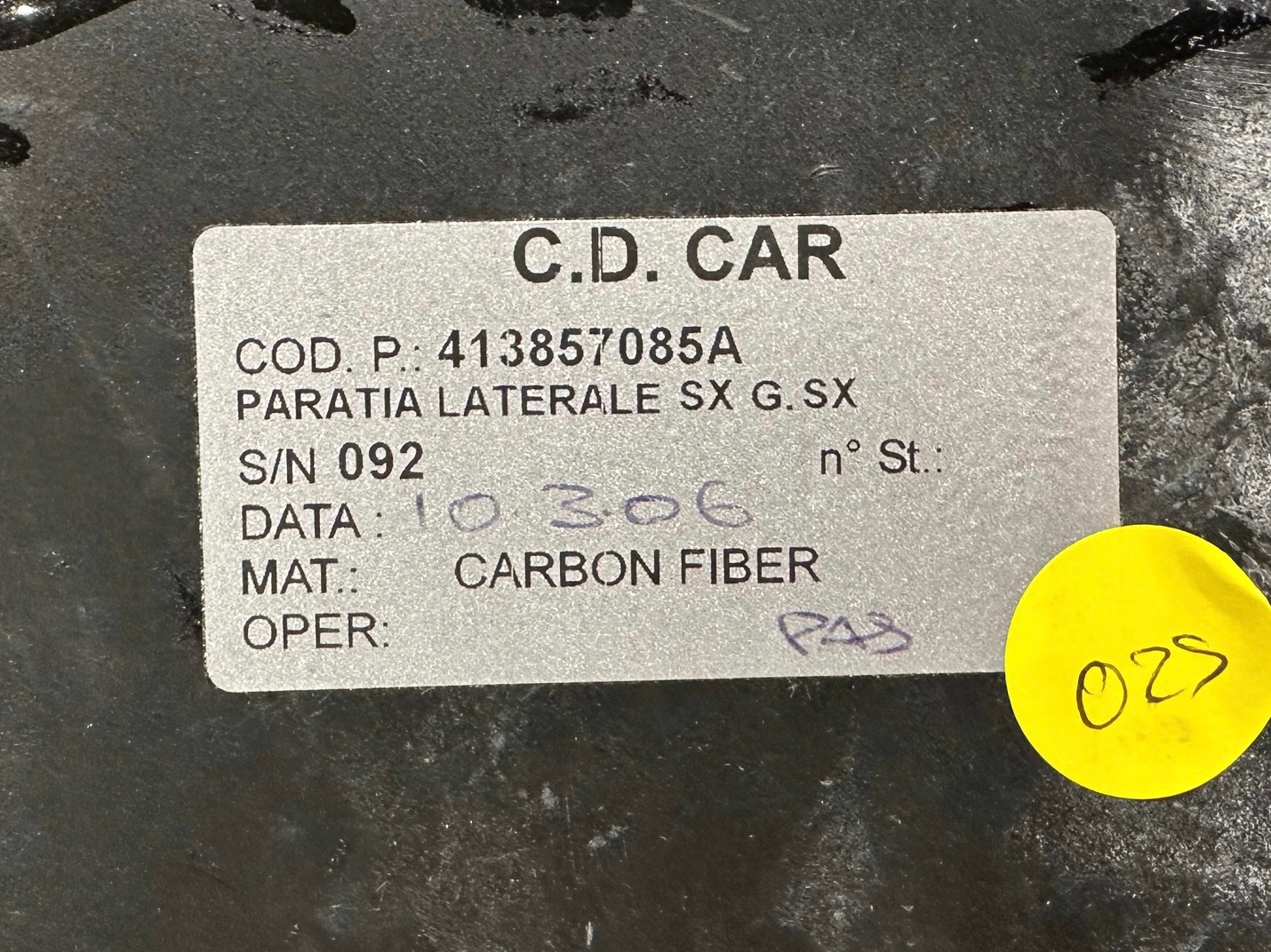 LAMBORGHINI MURCIELAGO fedél deski CARBON 413857085A