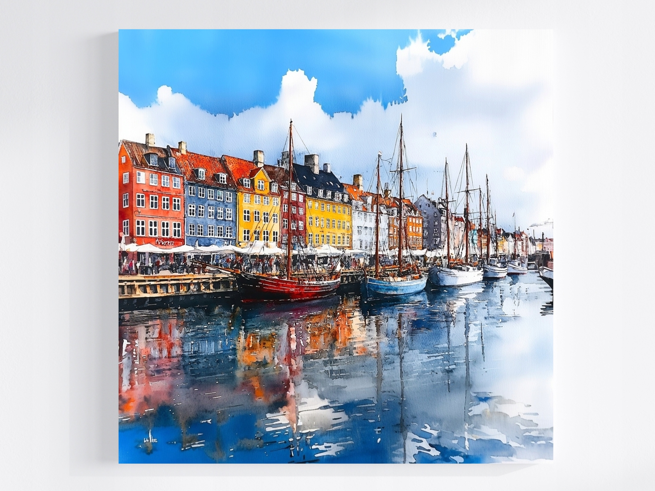 Obraz Na Plátně Canvas Krajina Město Dánsko Kodaň Nyhavn Kanál 80x80