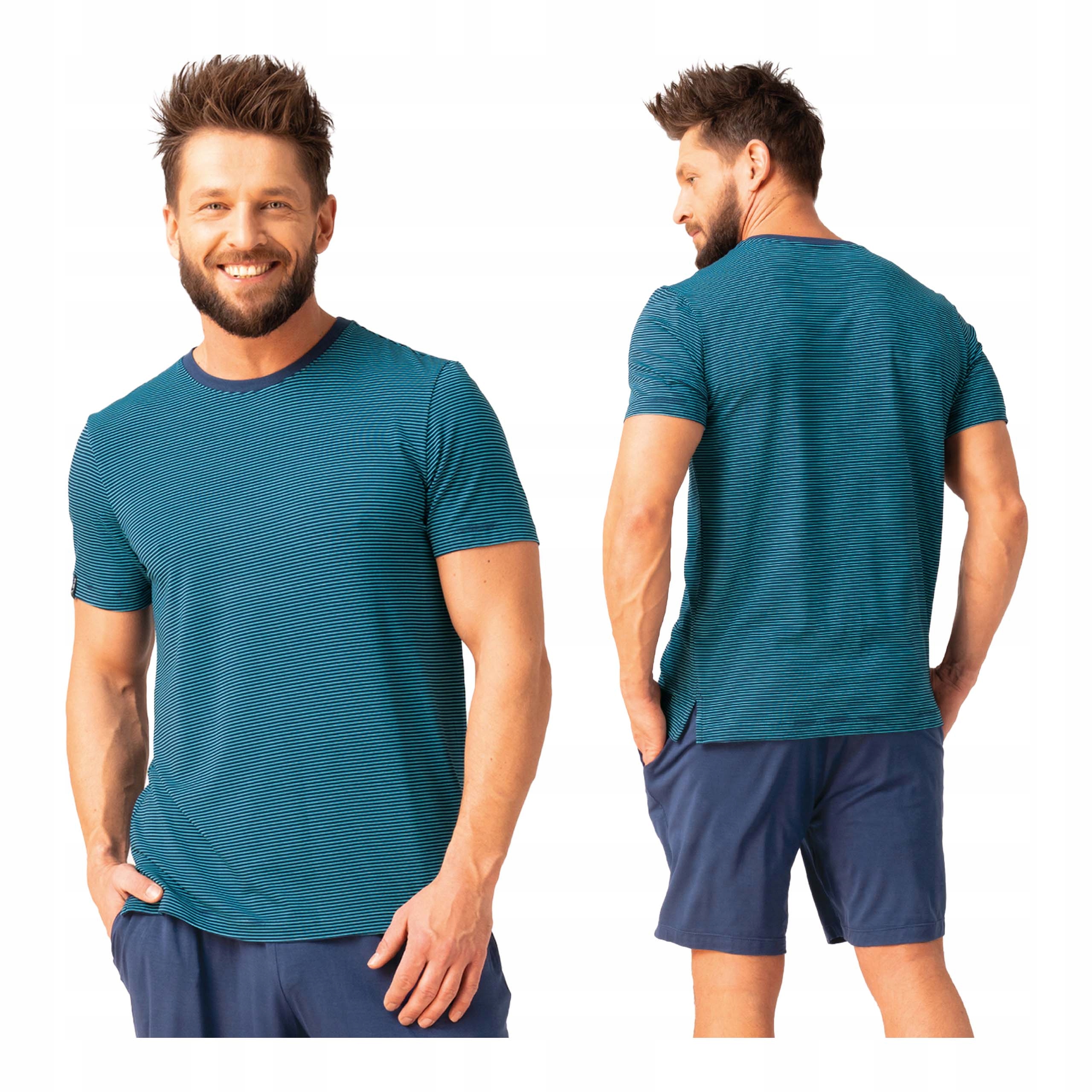 Pánské pyžamo s krátkým rukávem, kraťasy 4XL, velké velikosti, viskóza Key