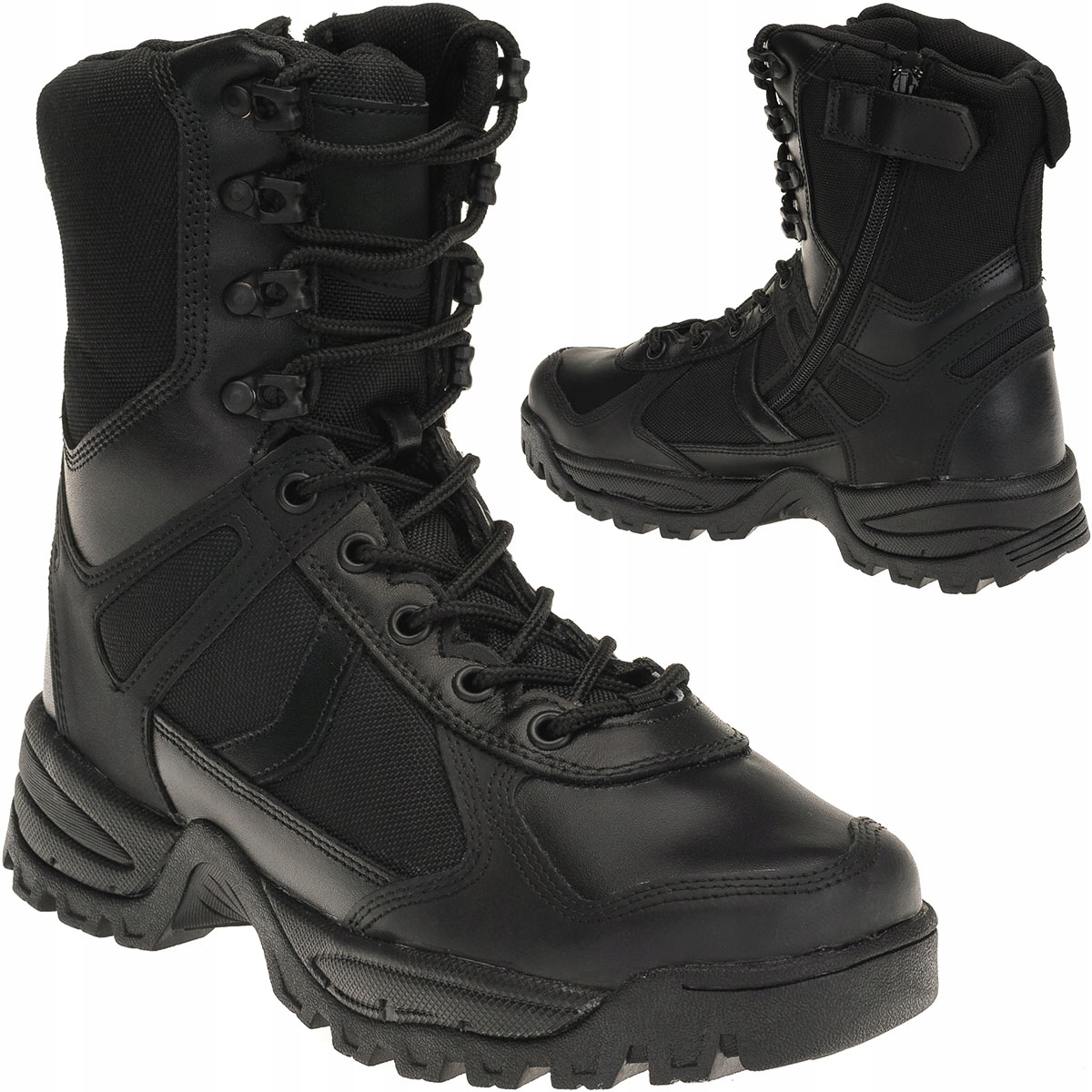 Taktické vojenské boty pro muže Mil-Tec Patrol II se zipem Ykk, černé, velikost 45