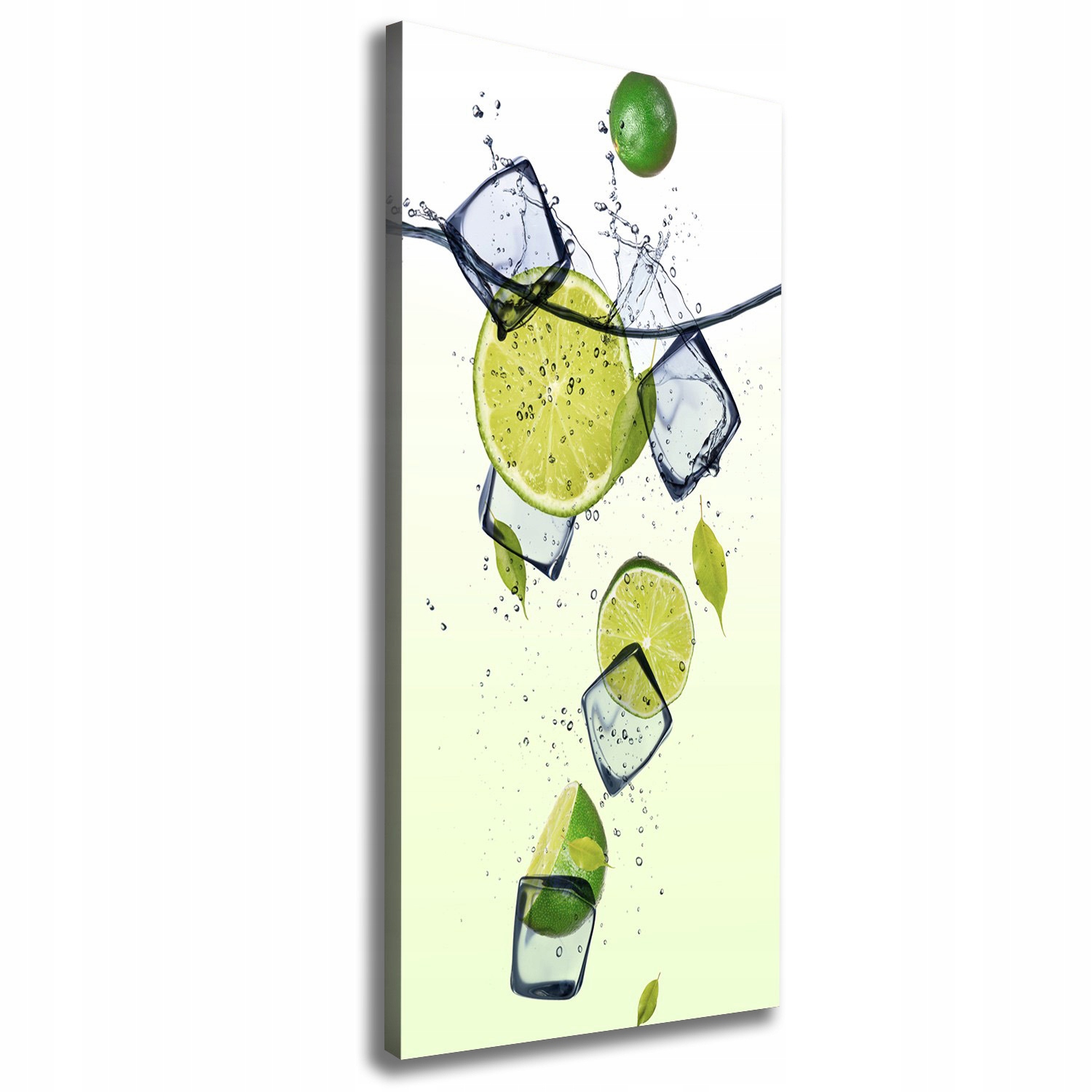 

Foto obraz na płótnie Limonki i lód 50x125 cm