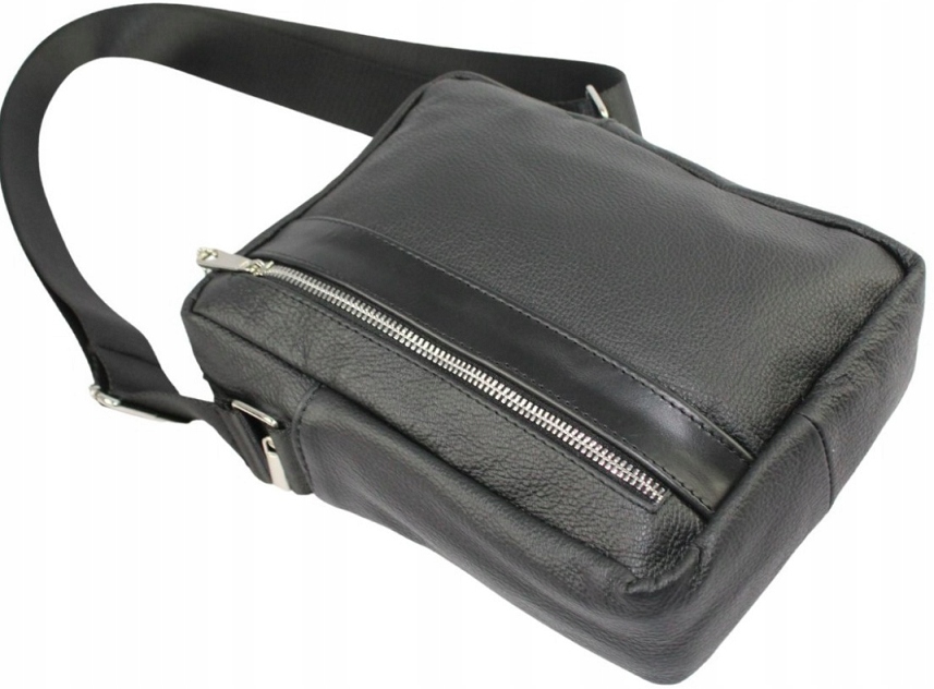 Pánská kabelka přes rameno s prostornou koženou taškou