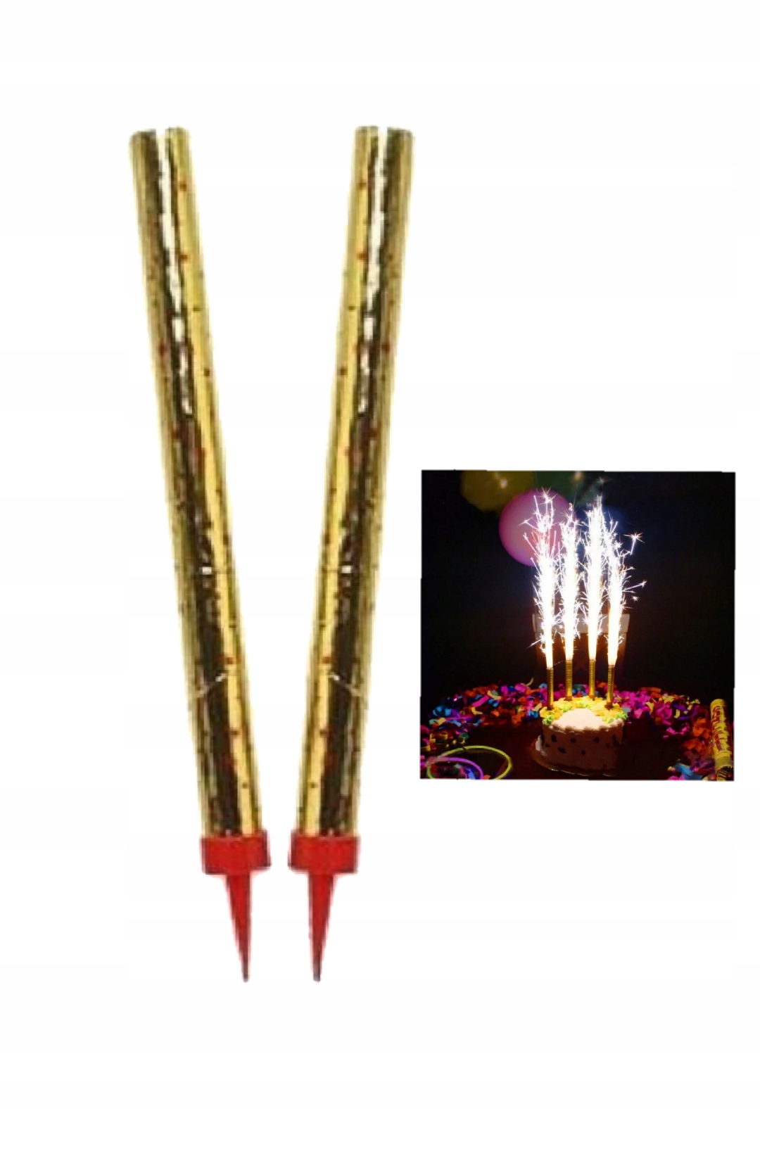 Raca fontanna na tort komplet