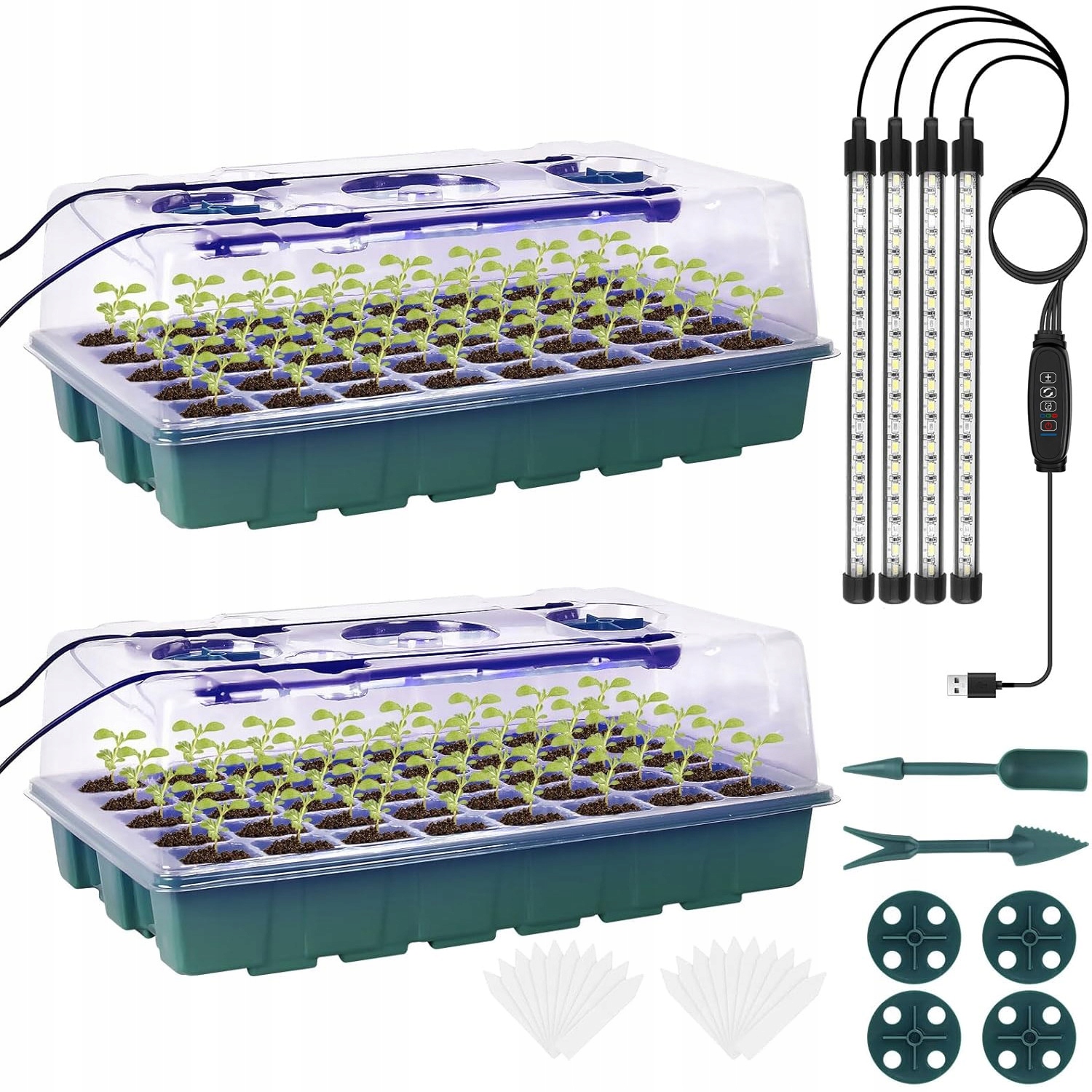Led Růstová Lampa Pro Pěstování Rostlin, Panel X4, Časovač Pro Osvětlení, Trvanlivý