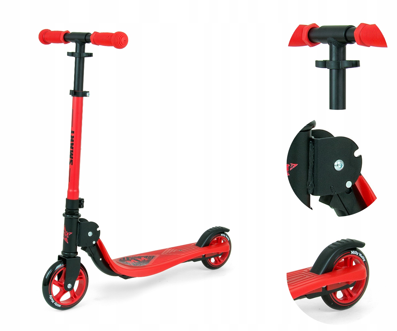 Hulajnoga 2 KOŁA Smart SKŁADANA Red dla 6 latka