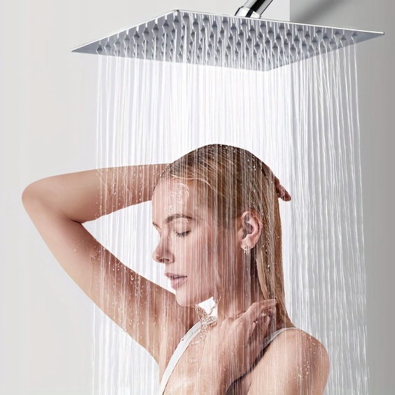 DESZCZOWNICA PRYSZNICOWA STALOWA CIENKA kwadratowa 25cm CHROM natryskowa EAN (GTIN) 5906301610960