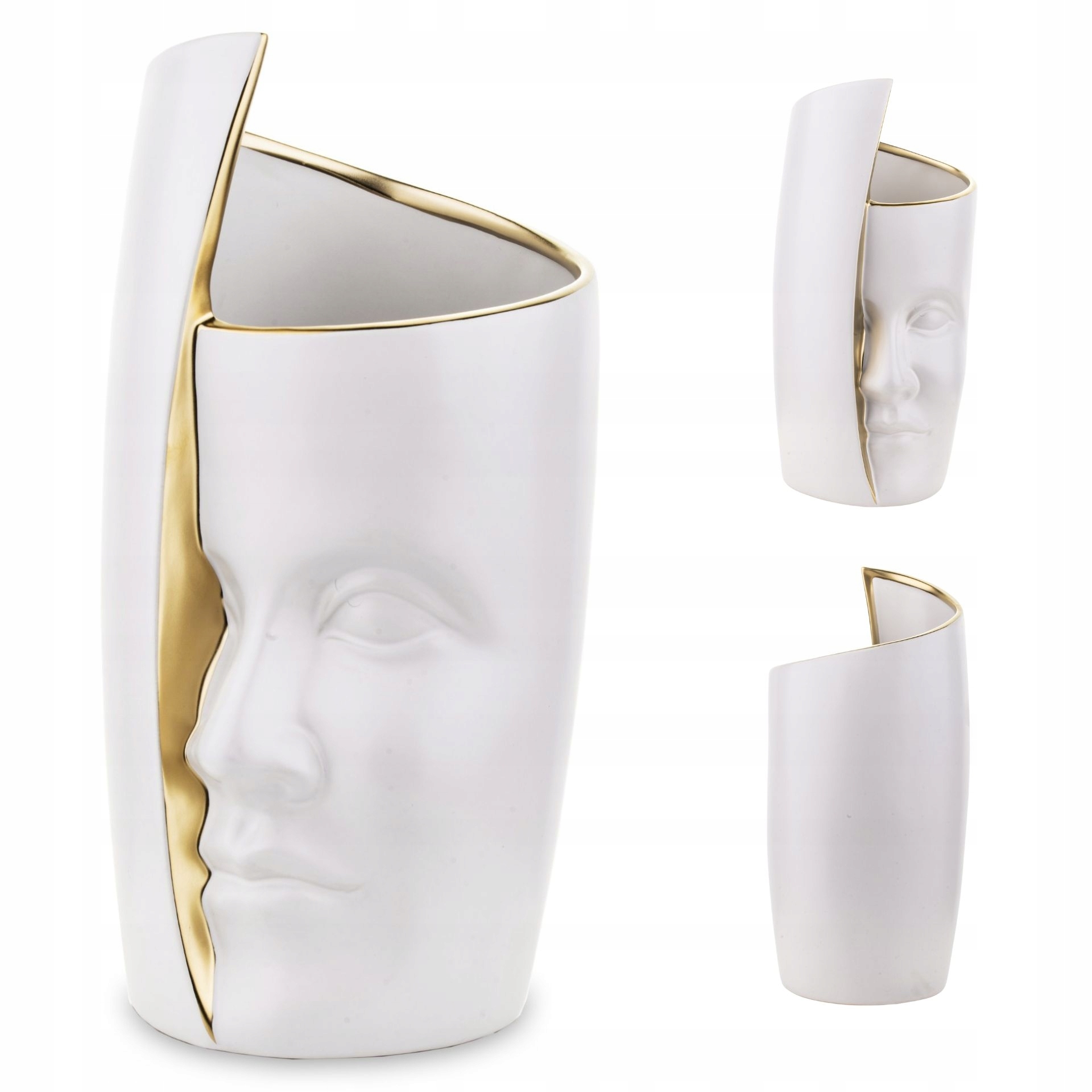 

Duży Wazon Na Kwiaty Ceramiczny Biały 29cm