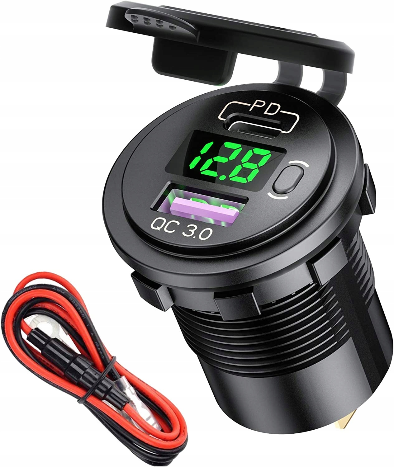 

Ładowarka Samochód Gniazdo 2xUSB QC3.0 12V-24V