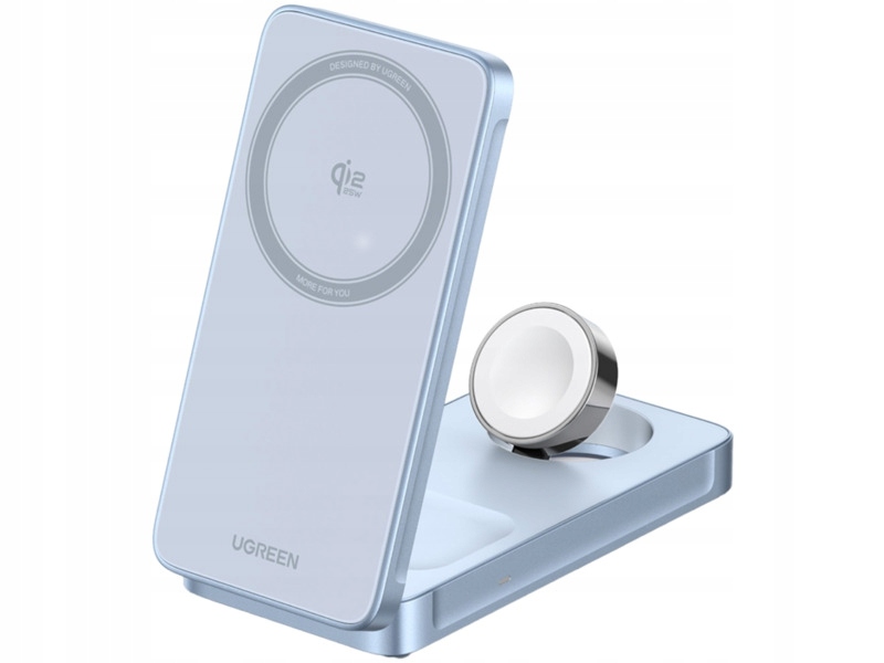 Ładowarka indukcyjna Ugreen W757 MagFlow QI2 3w1 25W Szary