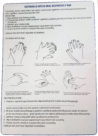 

Instrukcja 53 Bhp -tablica mycia i dezynfekcji rąk