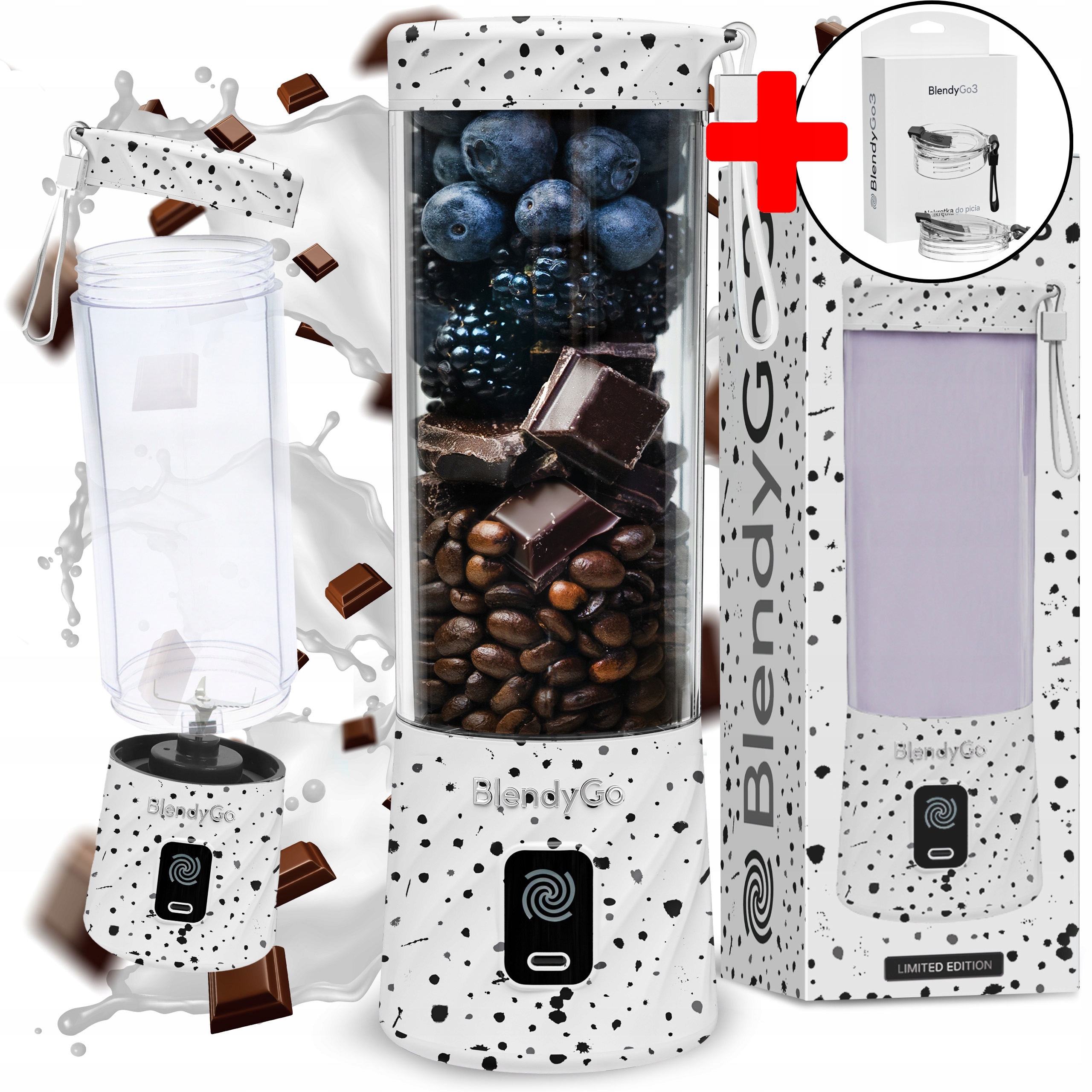 Originální mixér BlendyGo 3 Bezdrátový Usb Dárek Náustek Dárek