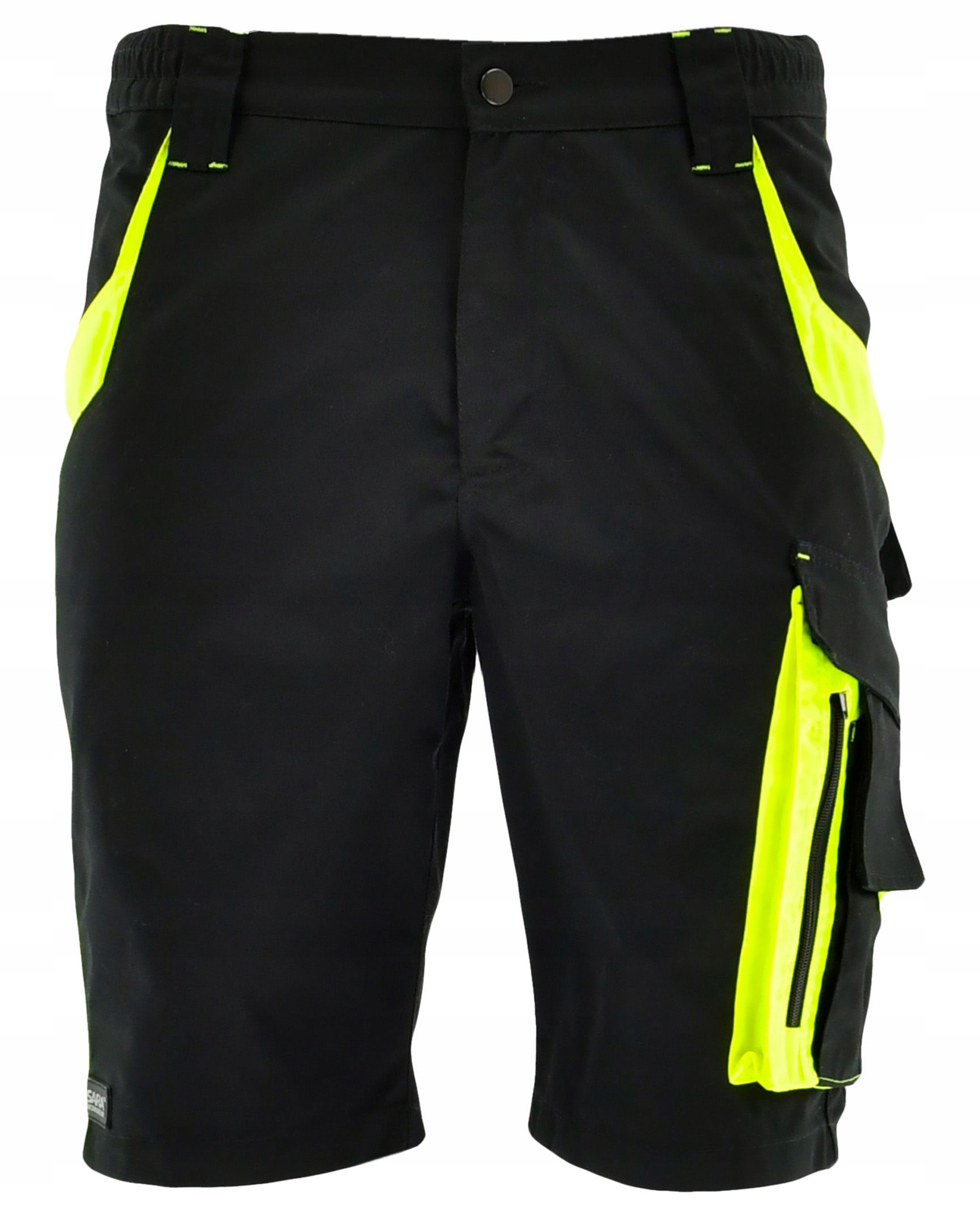 Krótkie spodenki robocze męskie Neoflex Sara XL Odblaskowe czarno-żółte