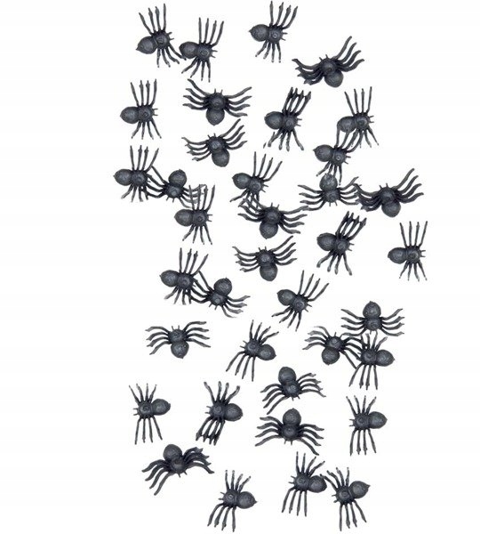 

Plastikowe Pająki 70szt. Halloween Dekoracja