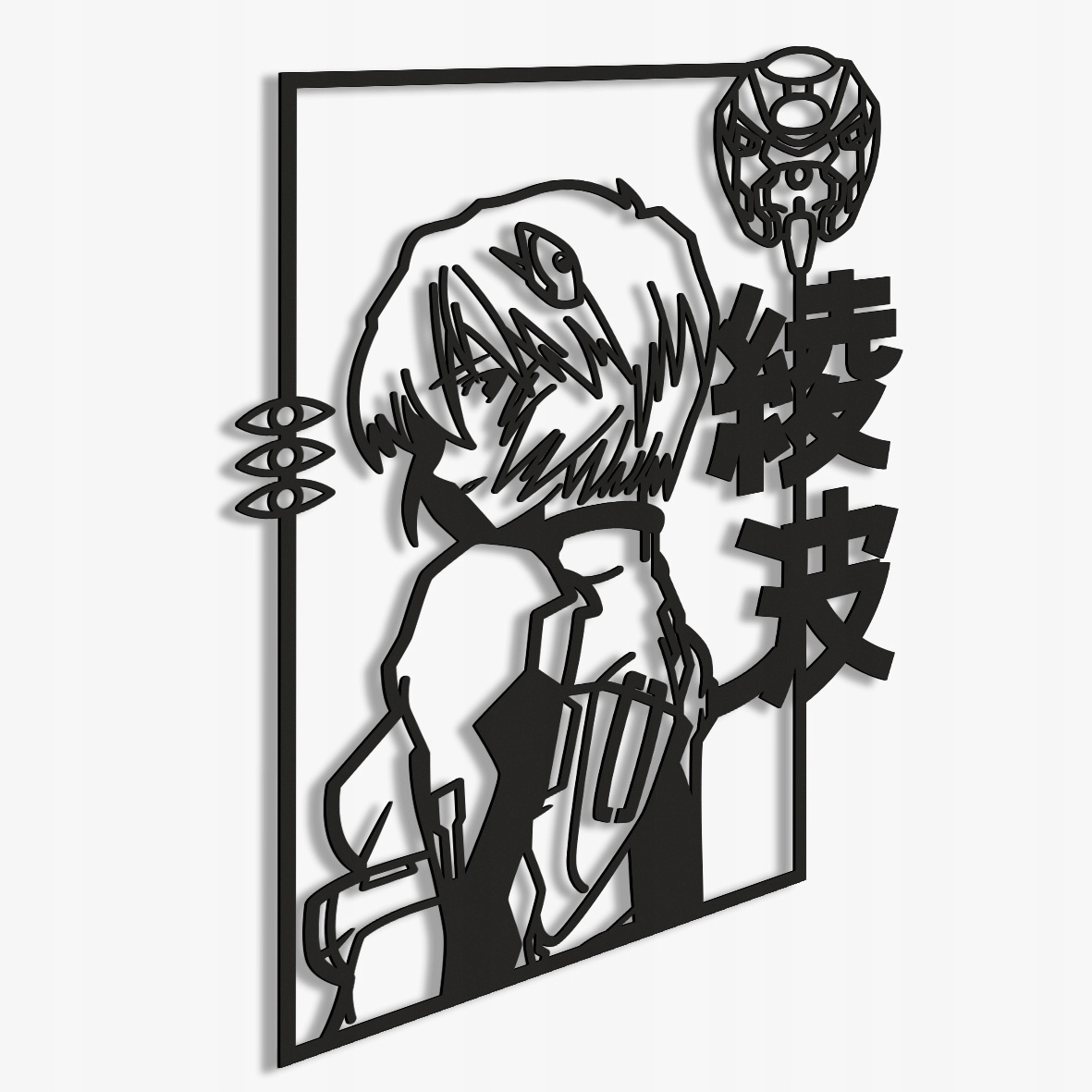 Dřevěný obraz Anime Rei Ayanami Nástěnná Dekorace 3D obraz Dárek