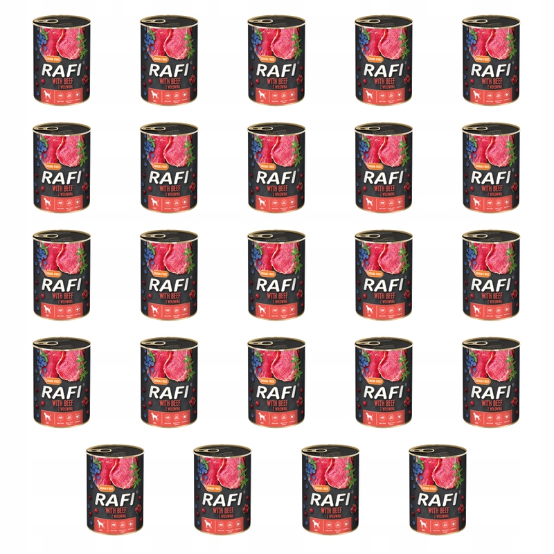 Rafi s hovězím masem – krmivo pro psy 400 g X24