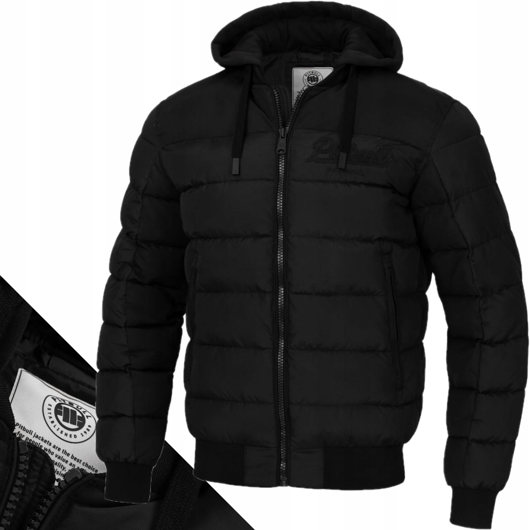 Zimní Bunda Zimní Bunda Pitbull West Coast S Kapucí, Černá S Kapucí XL