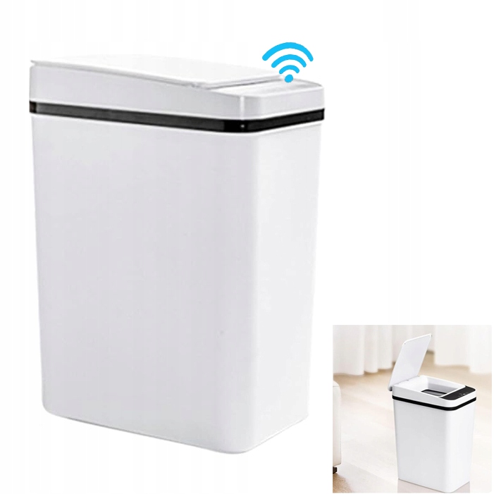 Chytrý Odpadkový Koš Do Koupelny 12L Automatický Pohybový Snímač, Koš Na Odpadky S Víkem