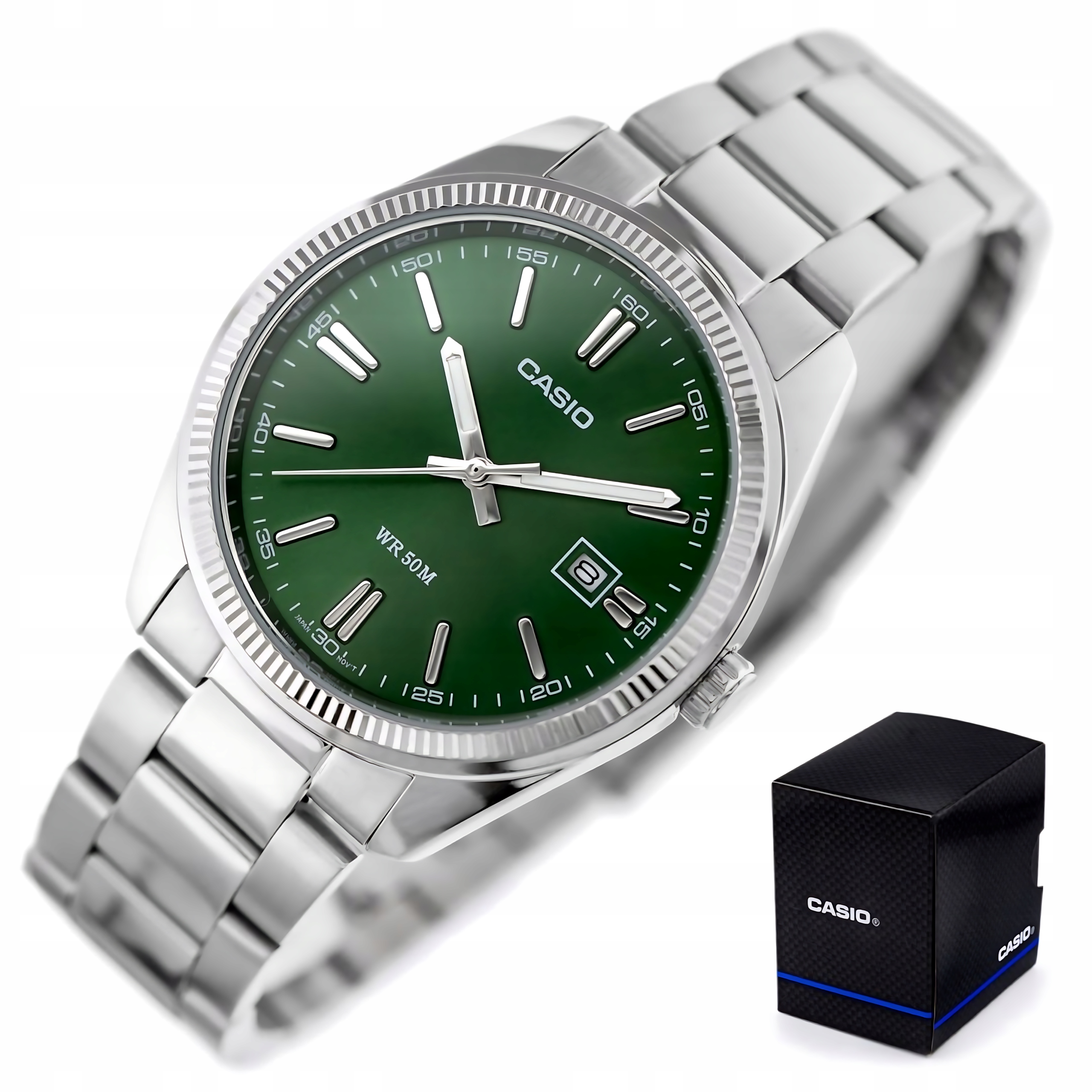 Pánské Hodinky Casio MTP-1302PD-3AVEF Vodotěsný ocelový WR50 Datumovka Box
