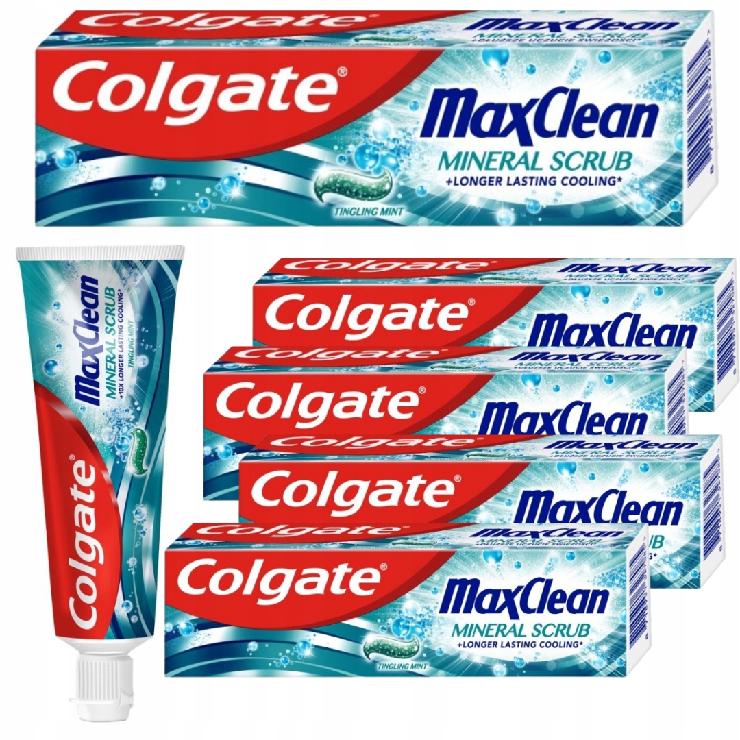 Pasta Do Zębów Colgate MaxClean Mineral Scrub MIĘTOWA 75 ml x5