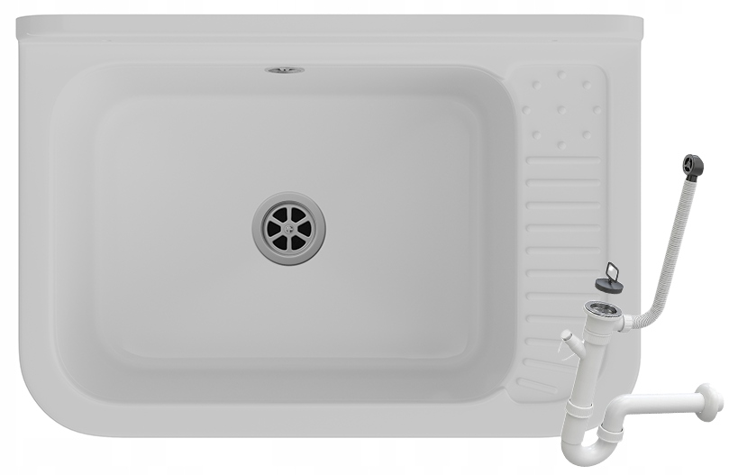 Bílý dřez technický dřez technické kotelny Komora Polo Syfon