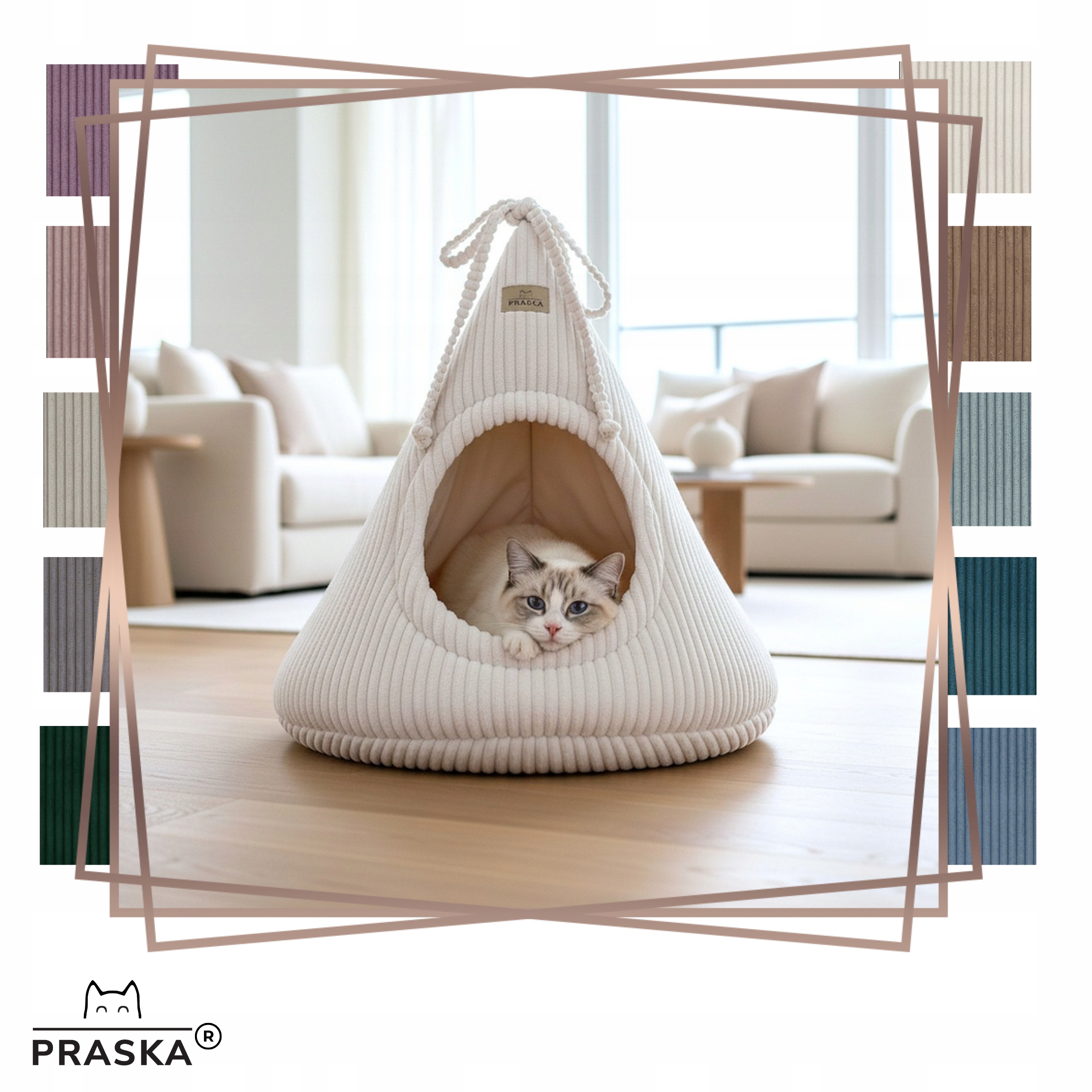 Levně Pelíšek pelíšek Praska Cat Cab s odnímatelným pro kočky 50 cm Colors