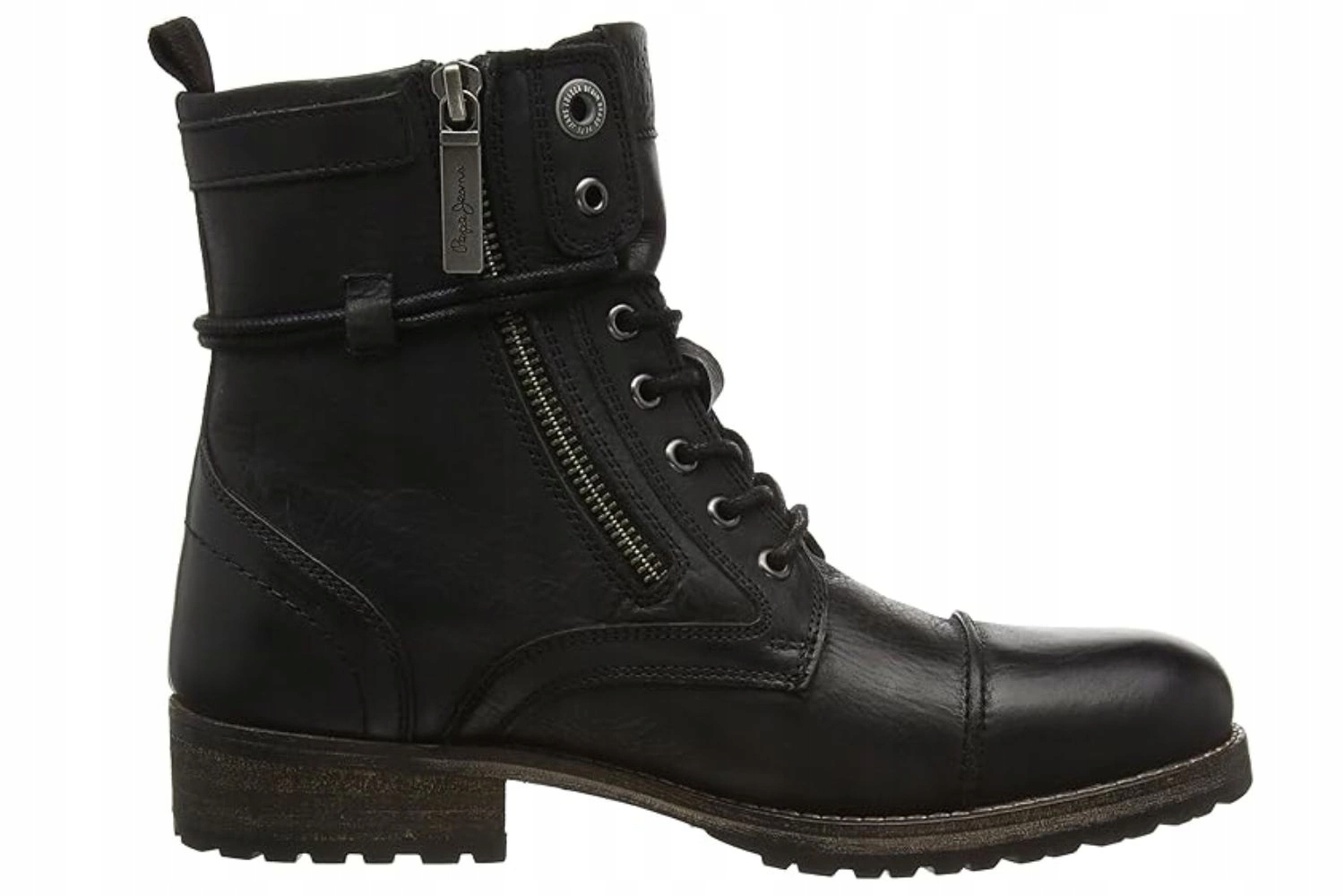 Dámské boty Pepe Jeans Melting černé kotníkové kotníkové boty z kůže, módní vel. 36