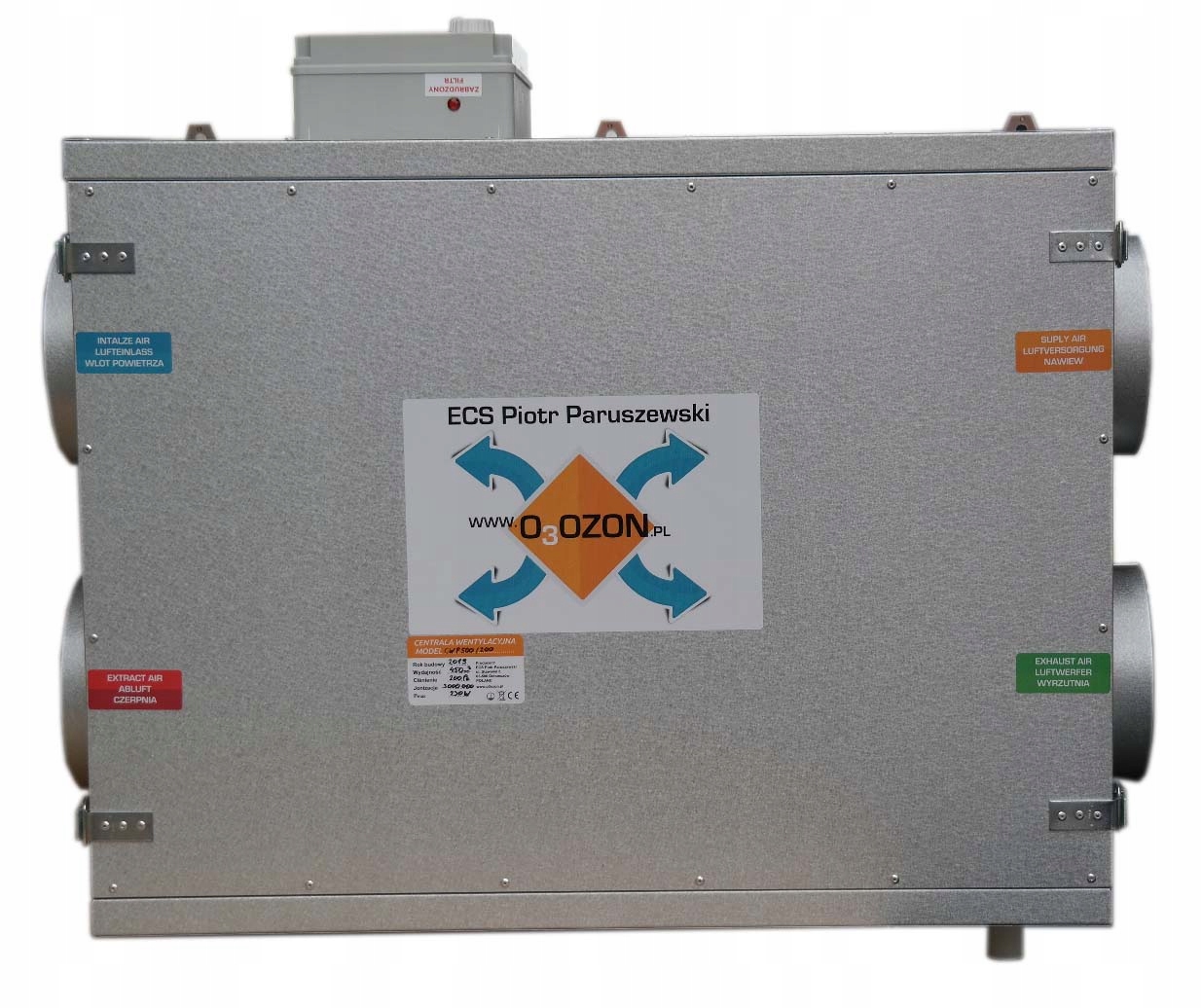 Rekuperacja wentylacja zestaw dom 150-200m2 Kod producenta MAX-VENT 150-200 premium CWP500