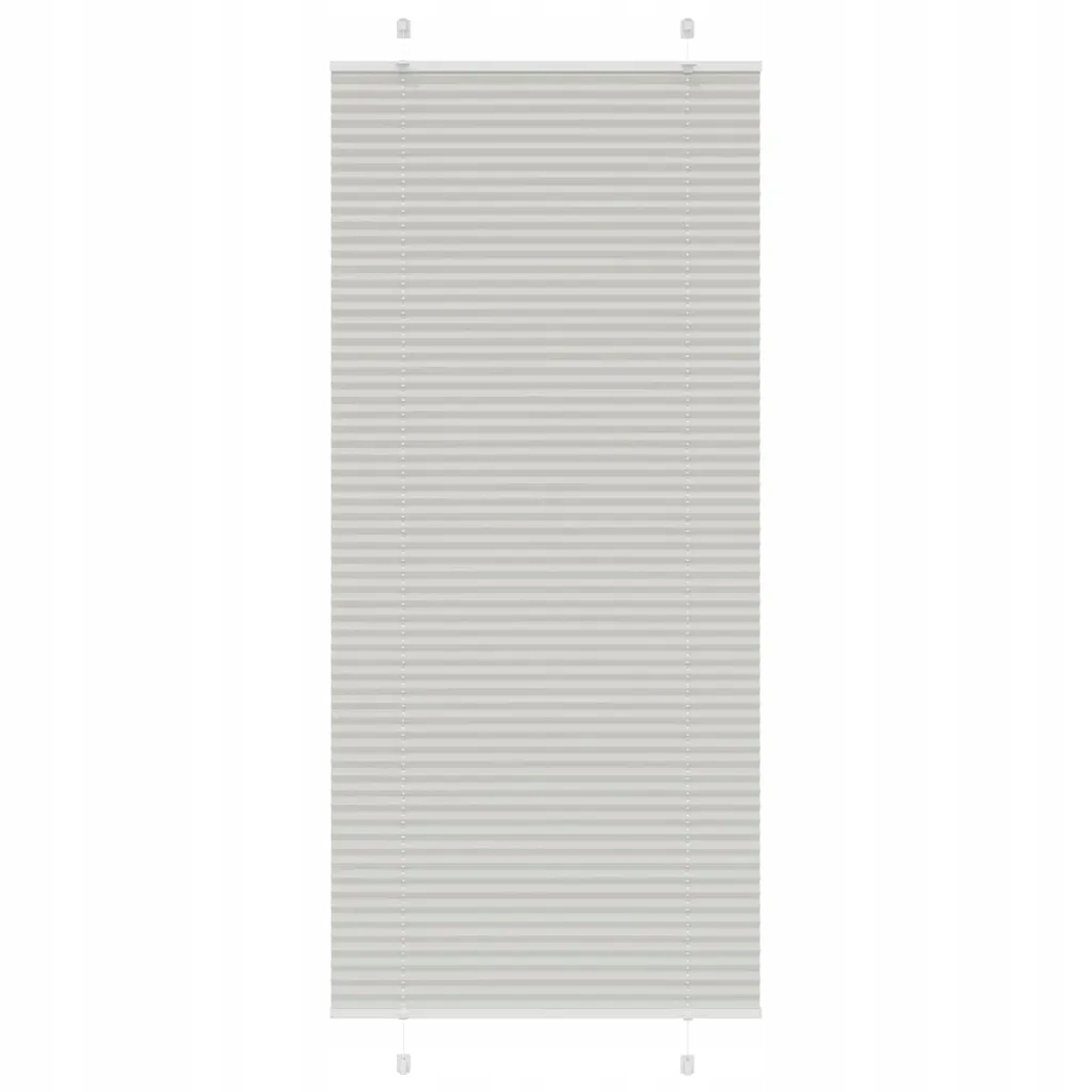 Plisovaná roleta světle šedá 90x200 cm Šířka látky 89,4 cm Šedá 4015362