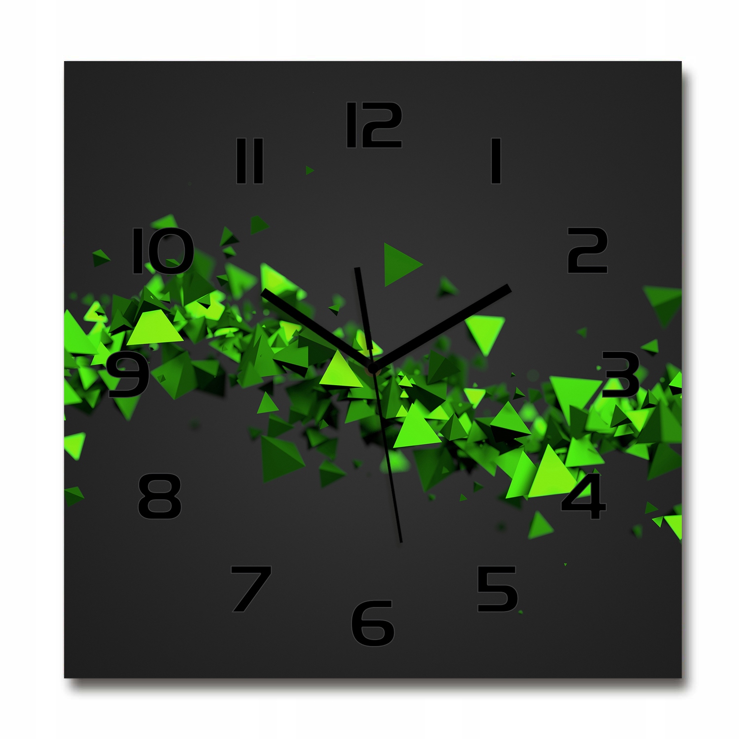 

Nowoczesny szklany zegar Geometryczna fala 60x60cm