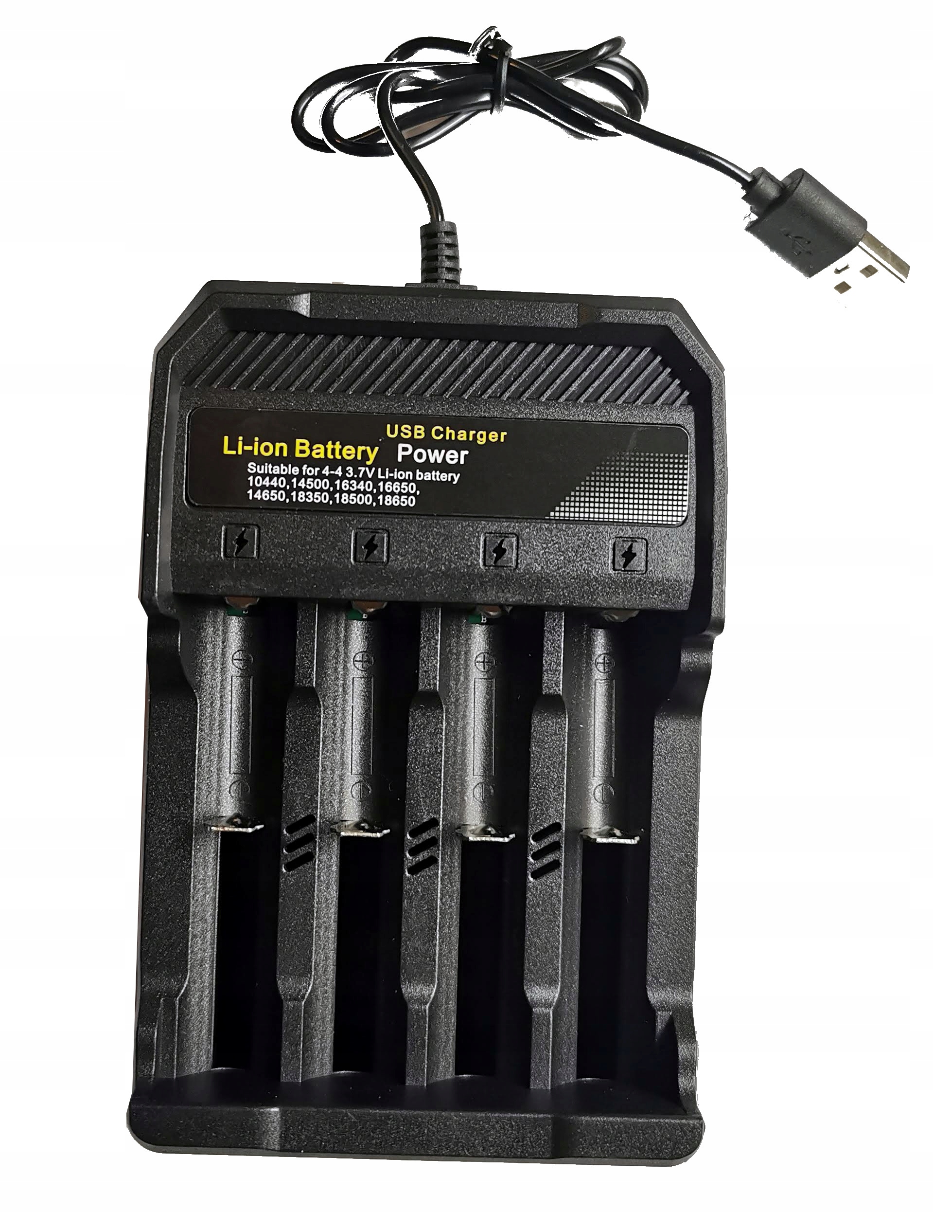 

Szybka Ładowarka do 4 Akumulatorów 16340 18650 2A