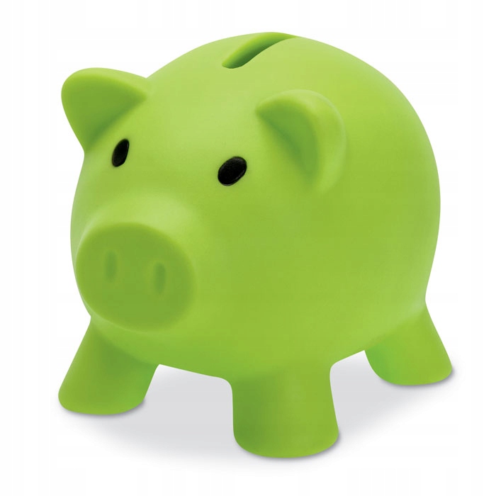 

Skarbonka plastikowa mini świnka Zielona green