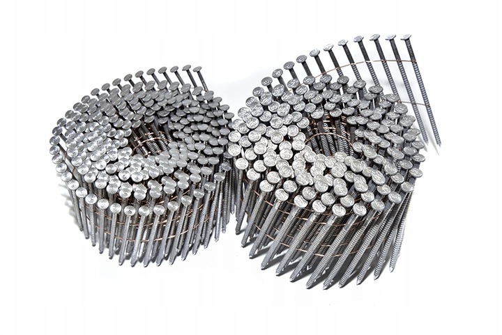 Gwoździe do gwoździarki BĘBNOWE 2,8x80mm 3000szt Łączone drutem Koletowane Kod producenta Czarne/Pierścieniowe 2,8x80mm Kod: SR