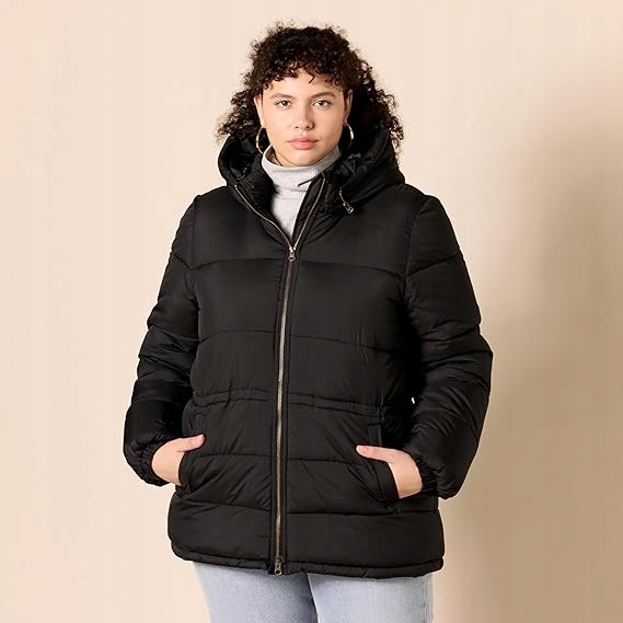 Amazon Essentials Černá Prošívaná Bunda S Kapucí XXL 7DA