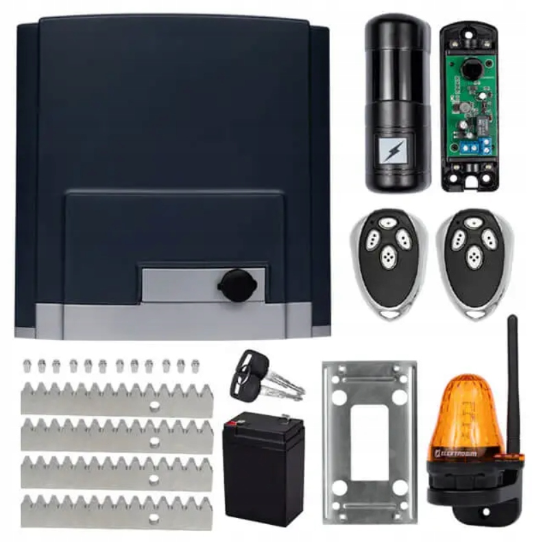 Napęd do bram przesuwnych 24V KSE800S + 4 listwy