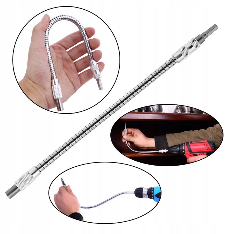 PRZEDŁUŻKA ELASTYCZNA BITÓW WKRĘTARKI 1/4'' 300MM EAN 5901801506751