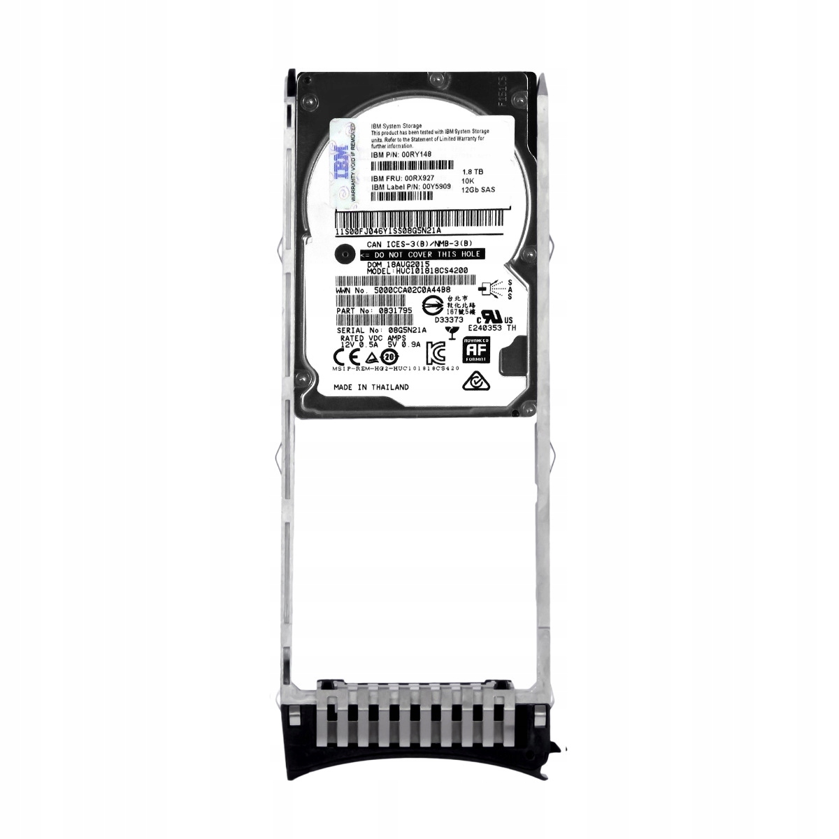

Ibm 00RX927 1.8TB 10K SAS-3 2.5'' HUC101818CS4200