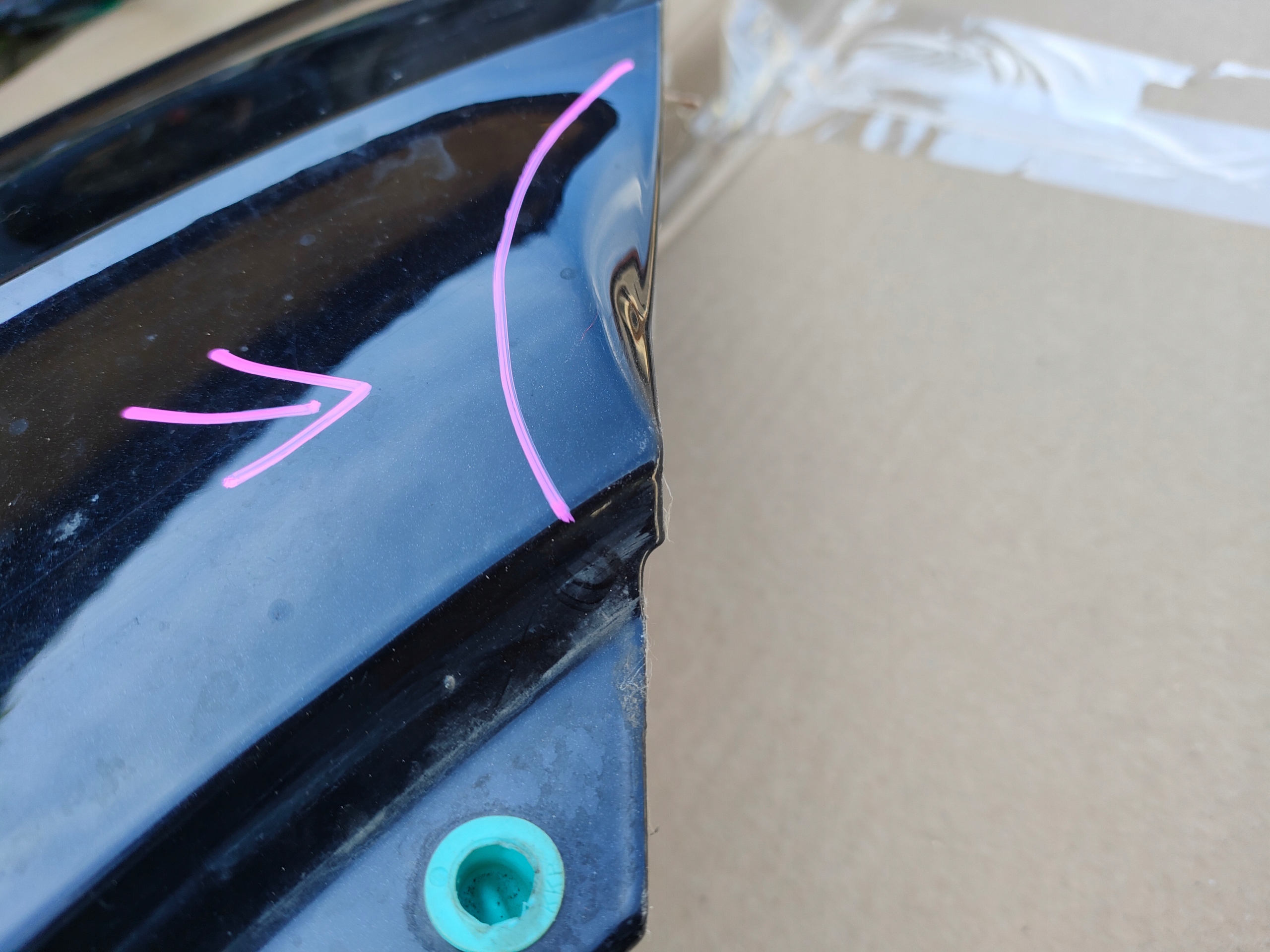 VW TOUAREG III fender right front ORYG front