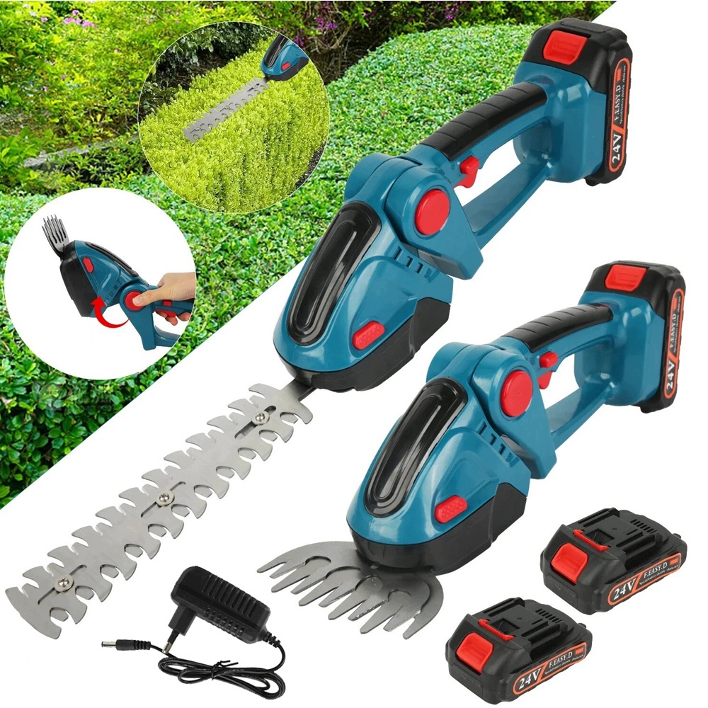 Nůžky Na Trávy Akumulátorové Elektrické Živé Ploty 2AKU 1.5Ah 2x Čepel