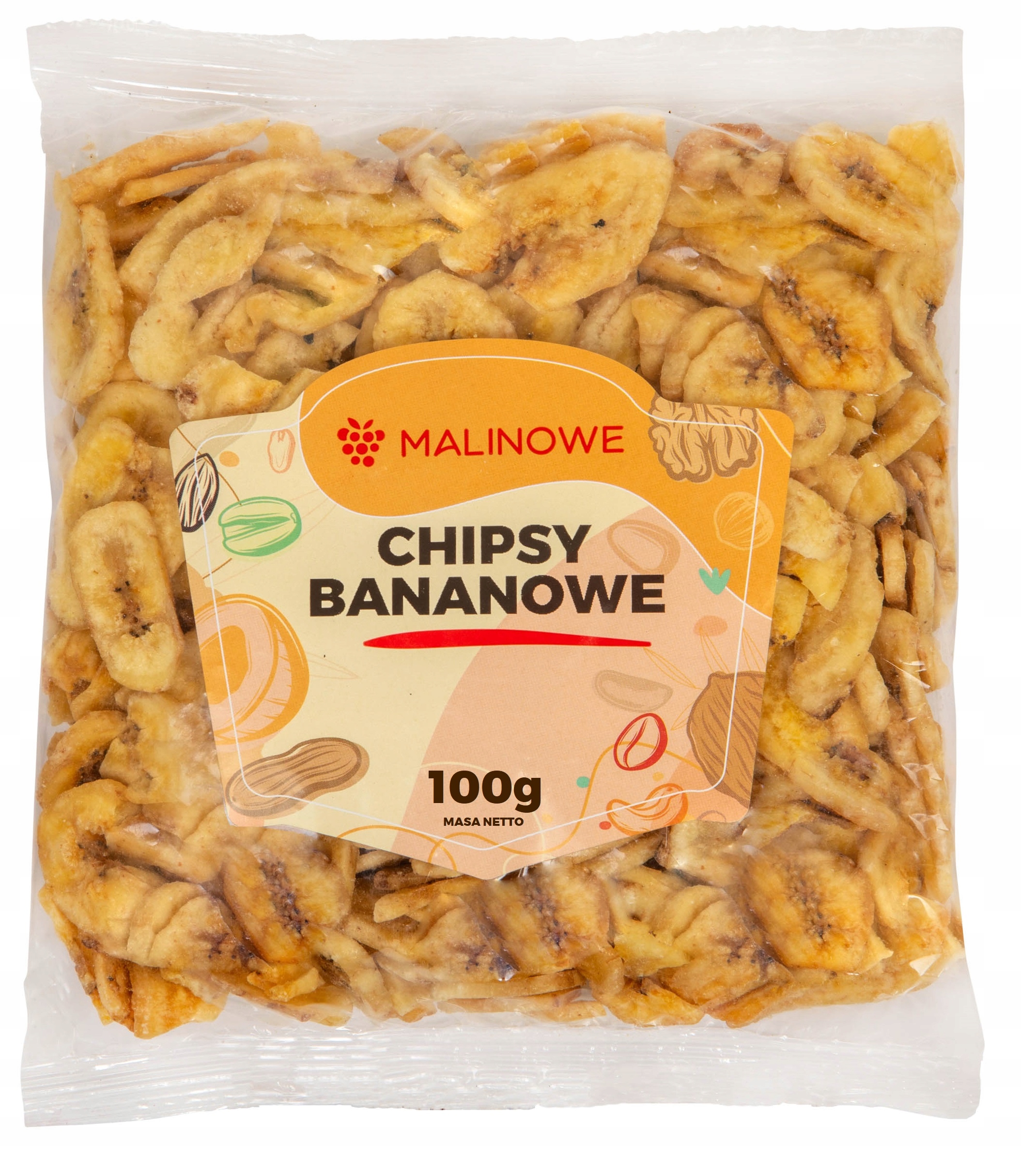 YUMMY! PYSZNA PRZEKĄSKA CHIPSY BANANOWE 100g