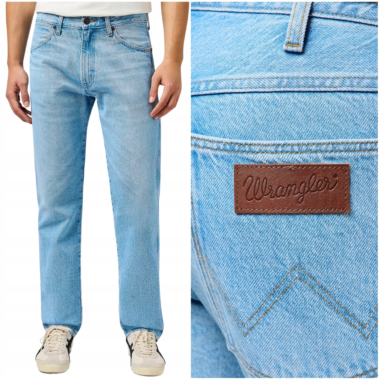 Wrangler Frontier Frost volné jednoduché džínové kalhoty bez streče W34 L30