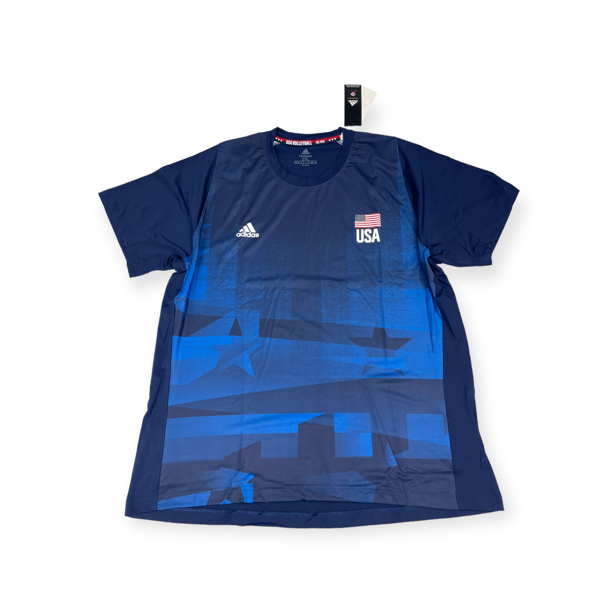 Pánské tmavě modré tričko Adidas Volleyball Usa XXL