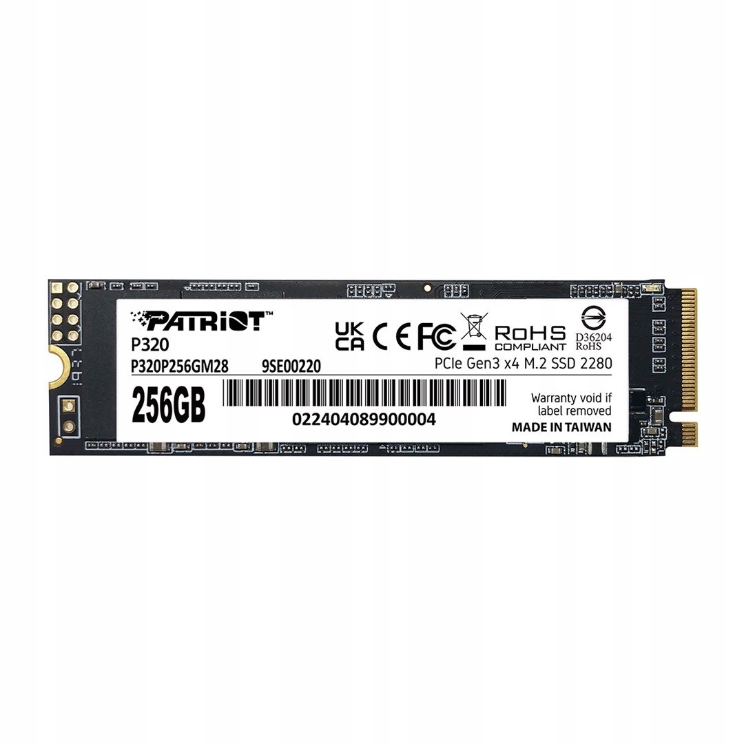 Ssd Patriot Viper P320 M.2 PCI-Ex4 NVMe 256GB 2.2GB/s