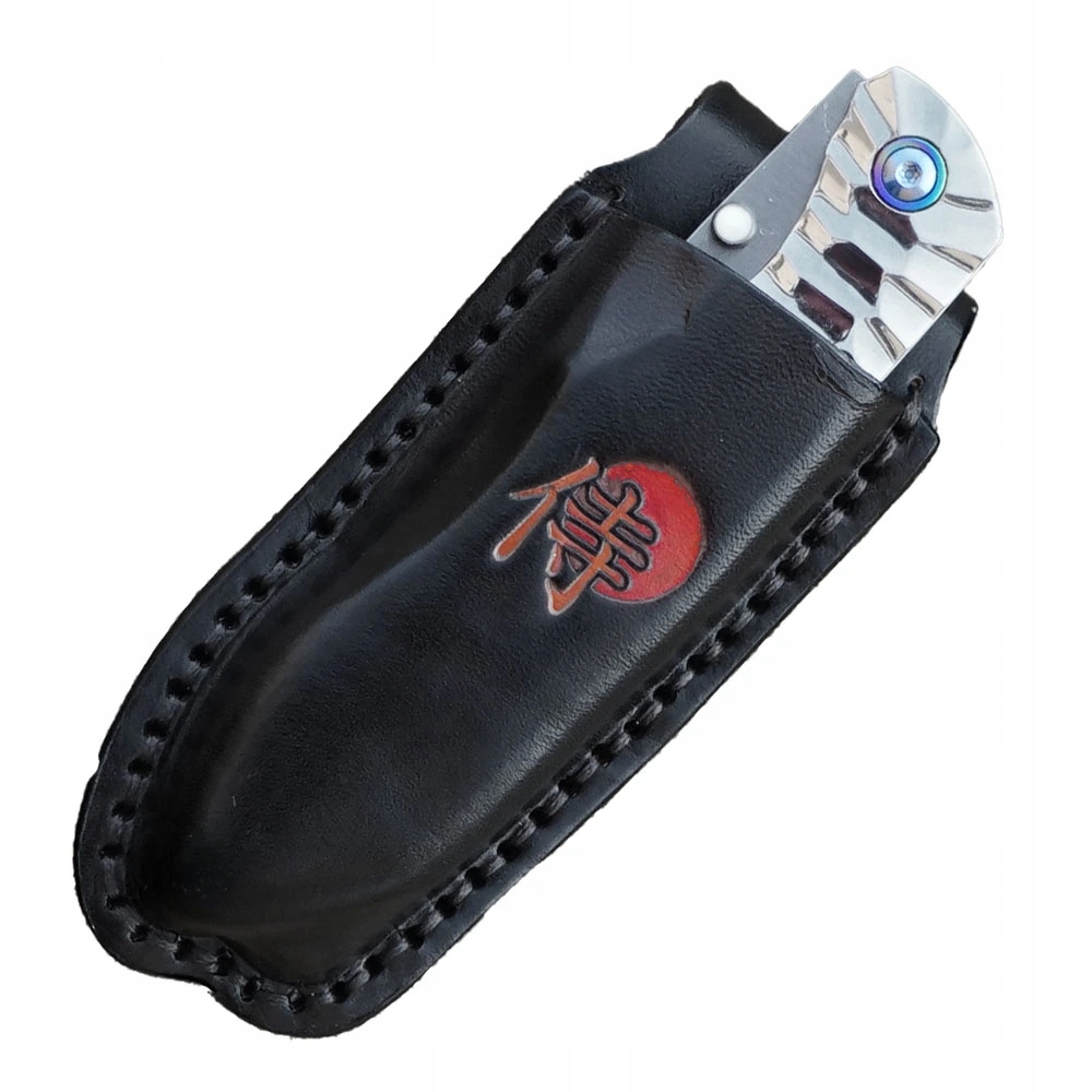 Luxusní kožené pouzdro Dellinger se znakem samuraje pro outdoorové nástroje
