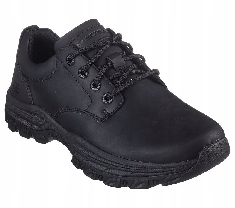 Pánské boty Skechers Relaxed Fit černé 204920-BBK kožené polobotky 42