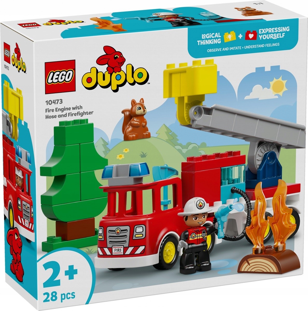 Lego Stavebnice Duplo 10473 Hasičský vůz s hadicí a hasičem