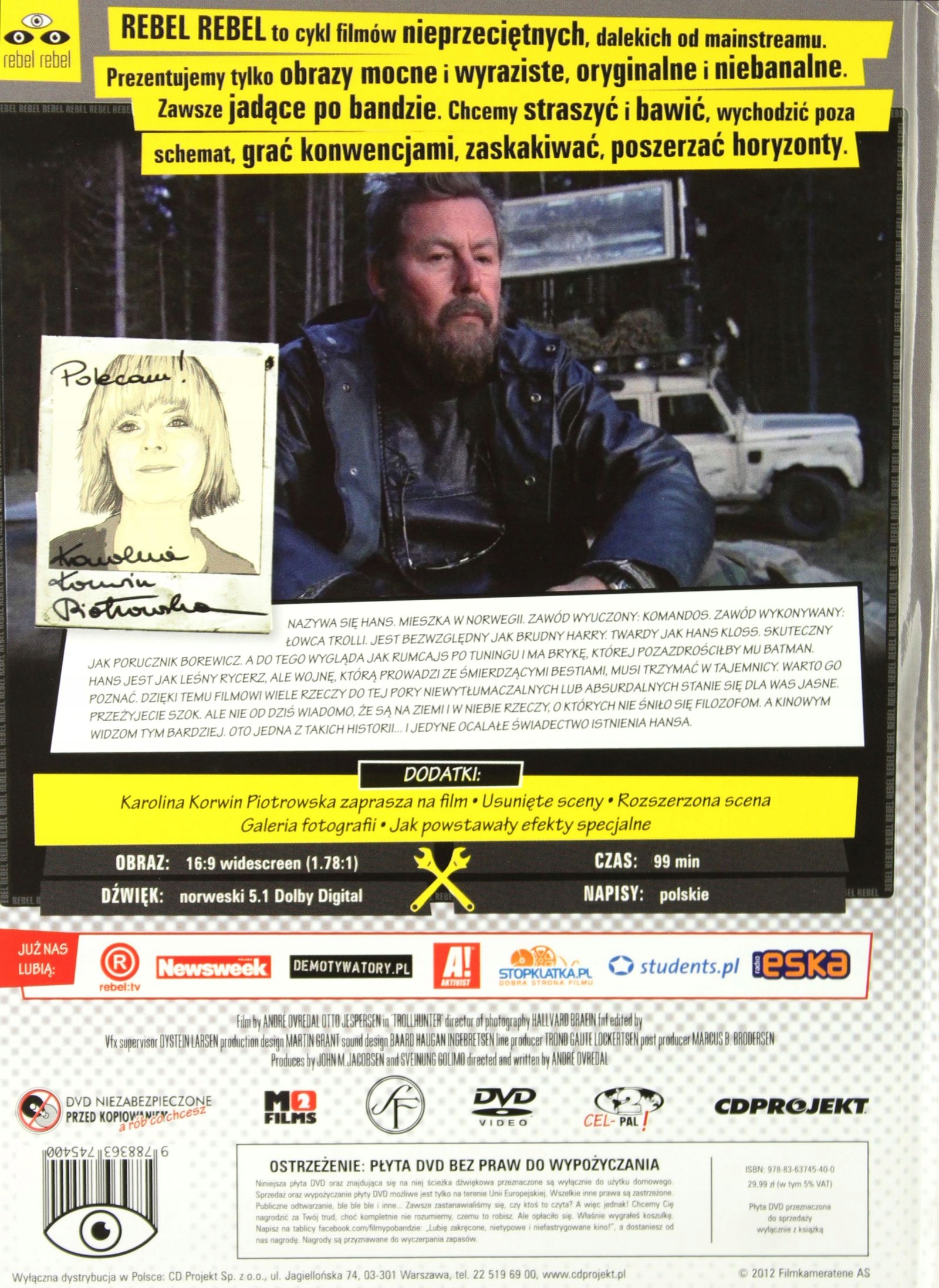 ŁOWCA TROLLI (DVD) Gatunek przygodowe