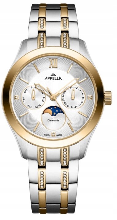 Nové Originální dámské hodinky Appella L50021.2163DQF Diamanty gravírování krabička