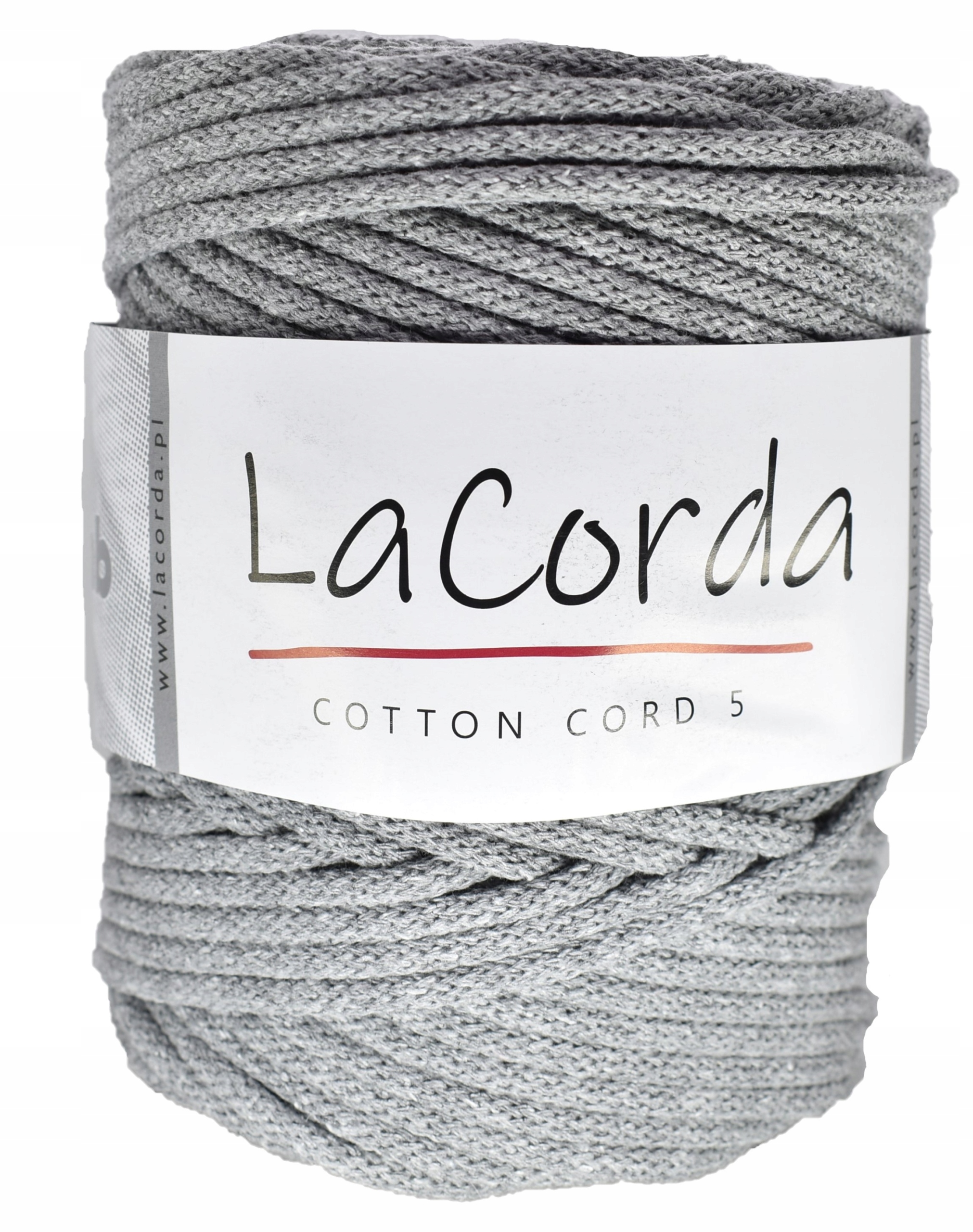 Sznurek Bawełniany La Corda 5 mm kolor 130 Szary